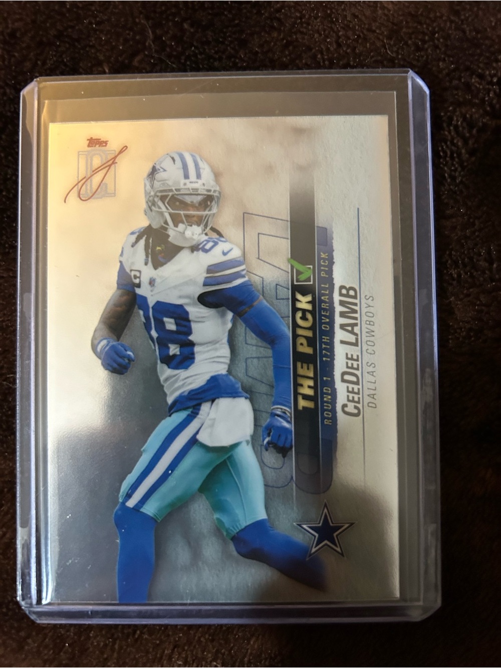 Topps Football Card - Blue White Silver - CeeDee Lamb